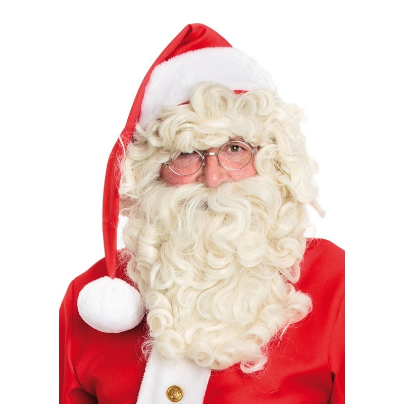Natural colored Santa Claus wig with beard
