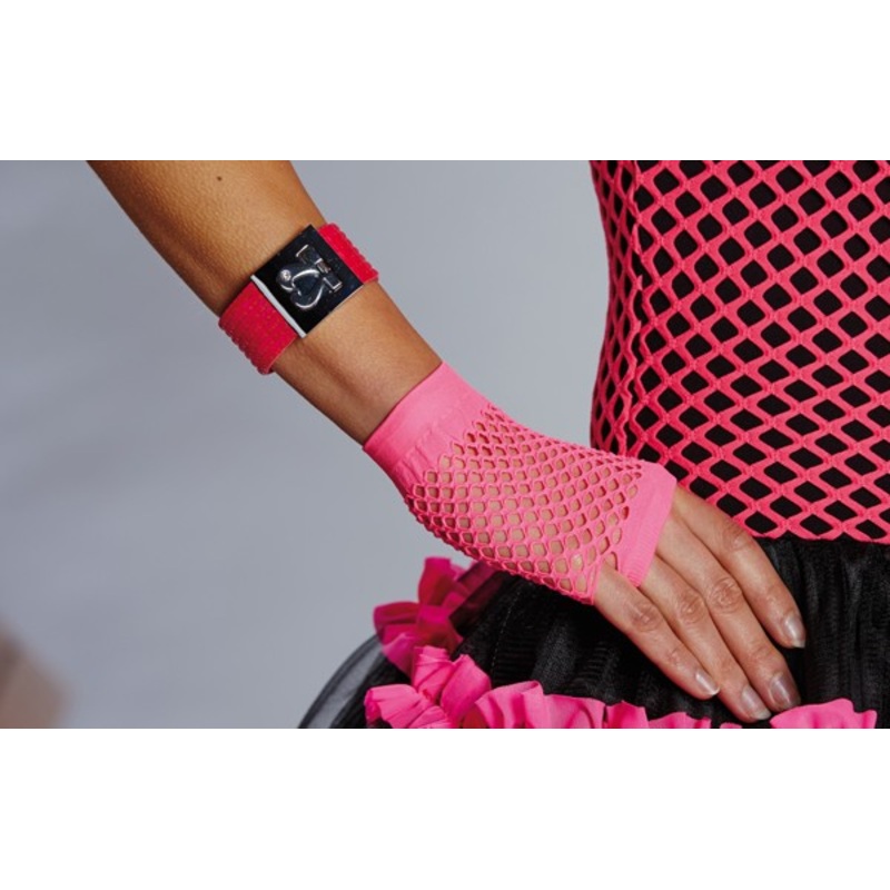 Neon pink carnival bracelet