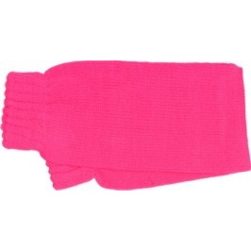 Neon pink leg warmers knit