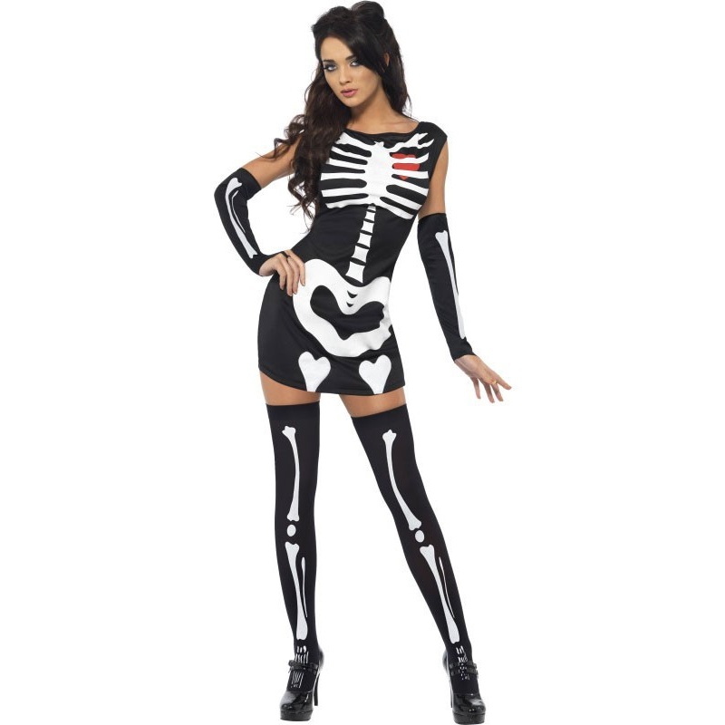 Seductive skeleton costume XS