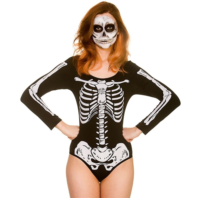 Skeleton body black and white XS