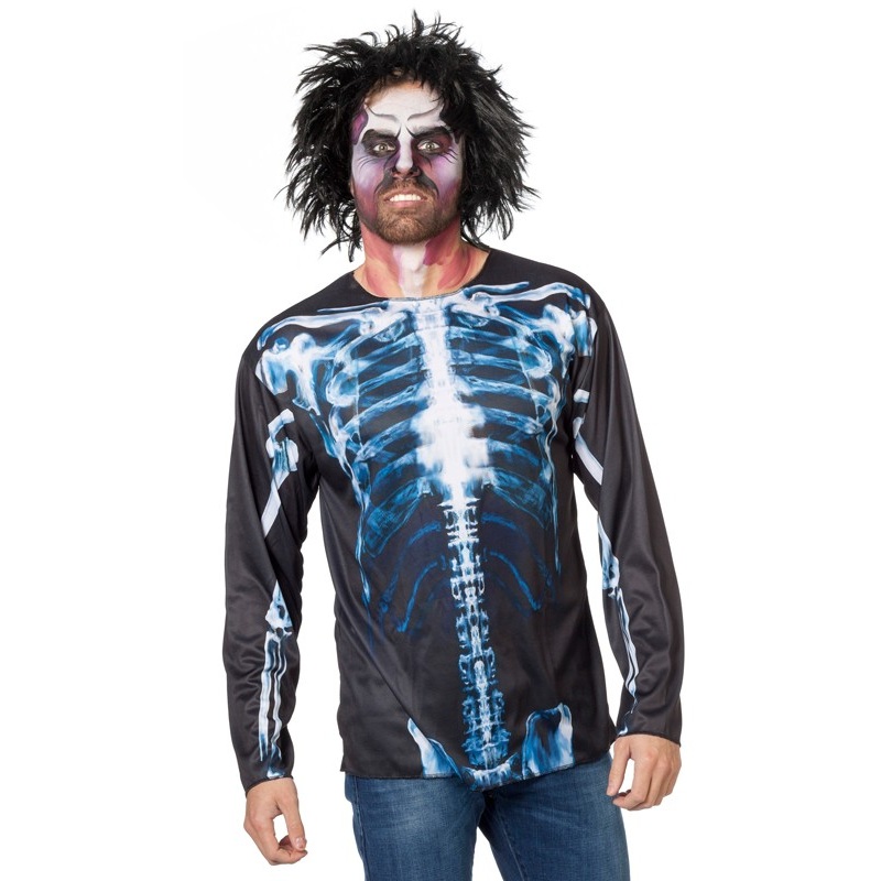 X-ray skeleton shirt for men L