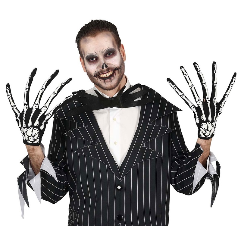 XXL skeleton finger gloves