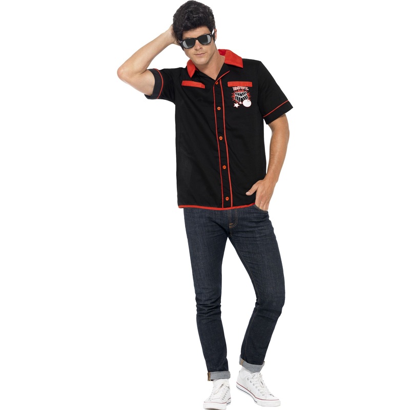 1950s men's bowling shirt M
