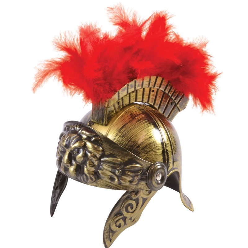Amulius Roman helmet with feather comb