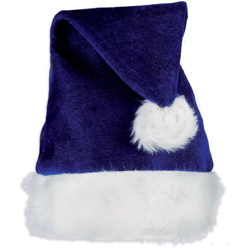 Blue Santa Claus hat