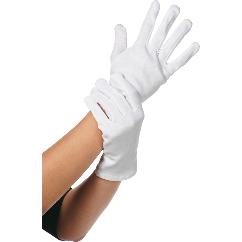 Classic fabric gloves white