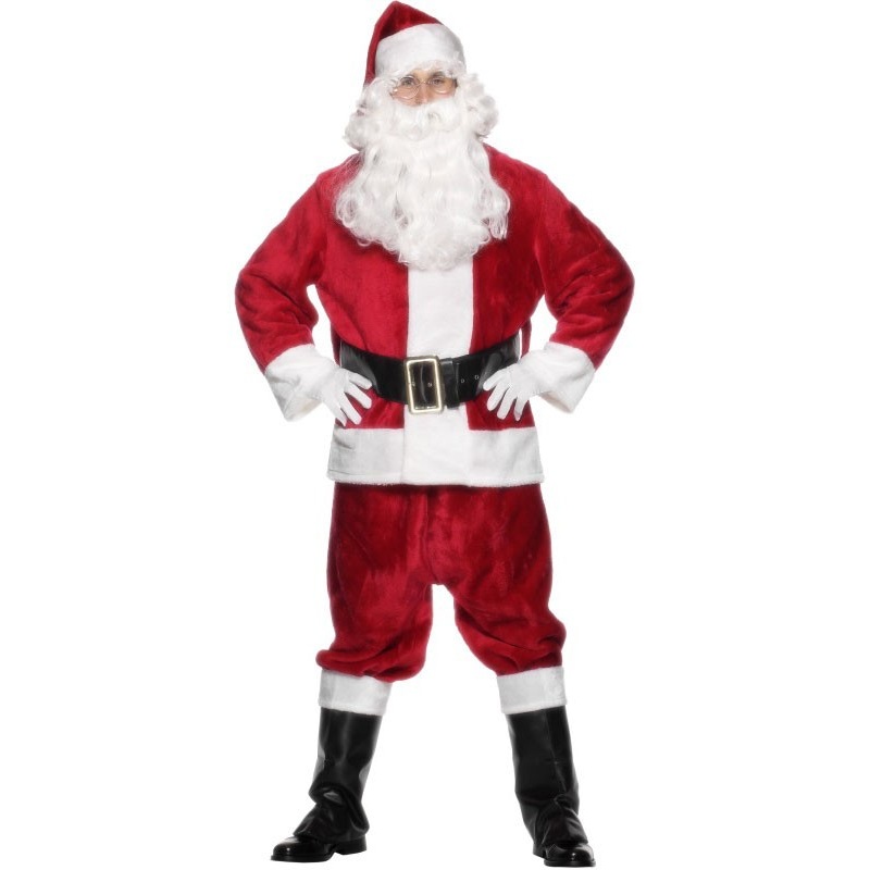 Plush Santa Claus costume 6 pieces