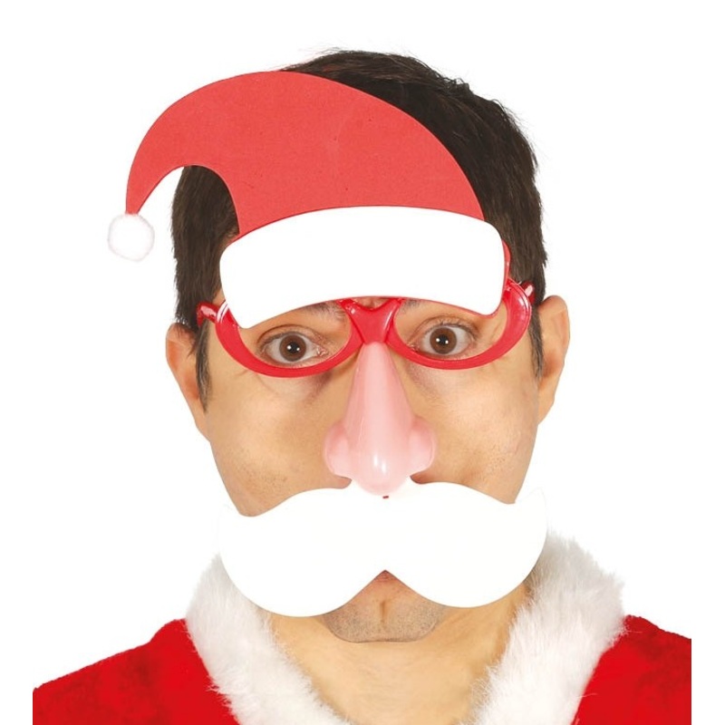 Santa Claus party glasses with nose