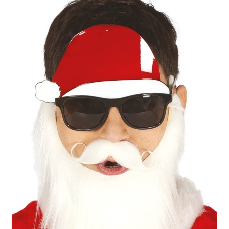 Santa On Holiday glasses