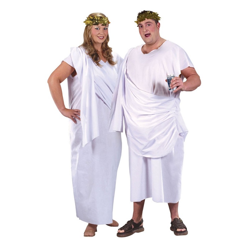 White Roman toga costume