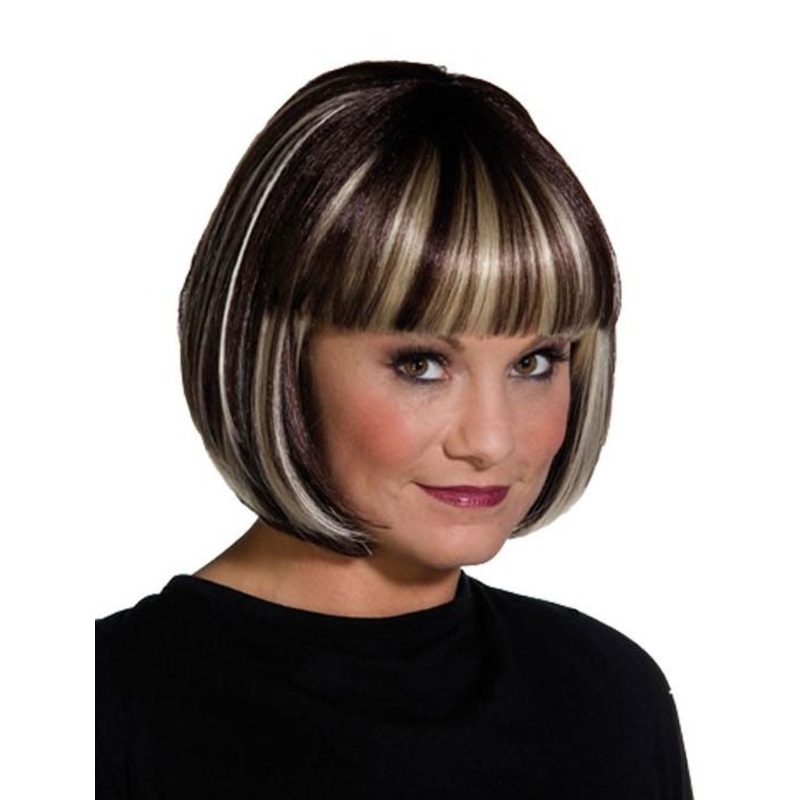 Wig page head pony hairstyle brown blonde