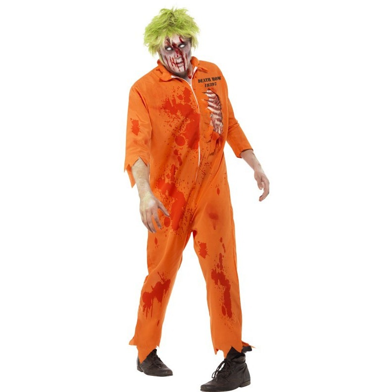 Bloody zombie inmate costume M