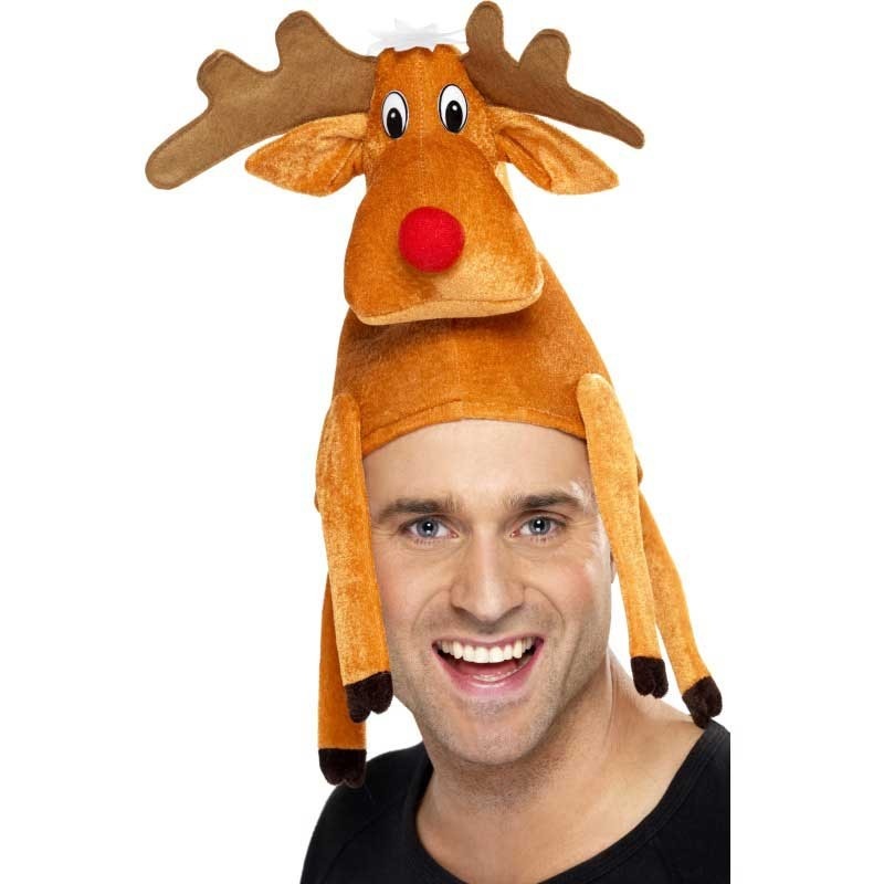Brown reindeer hat