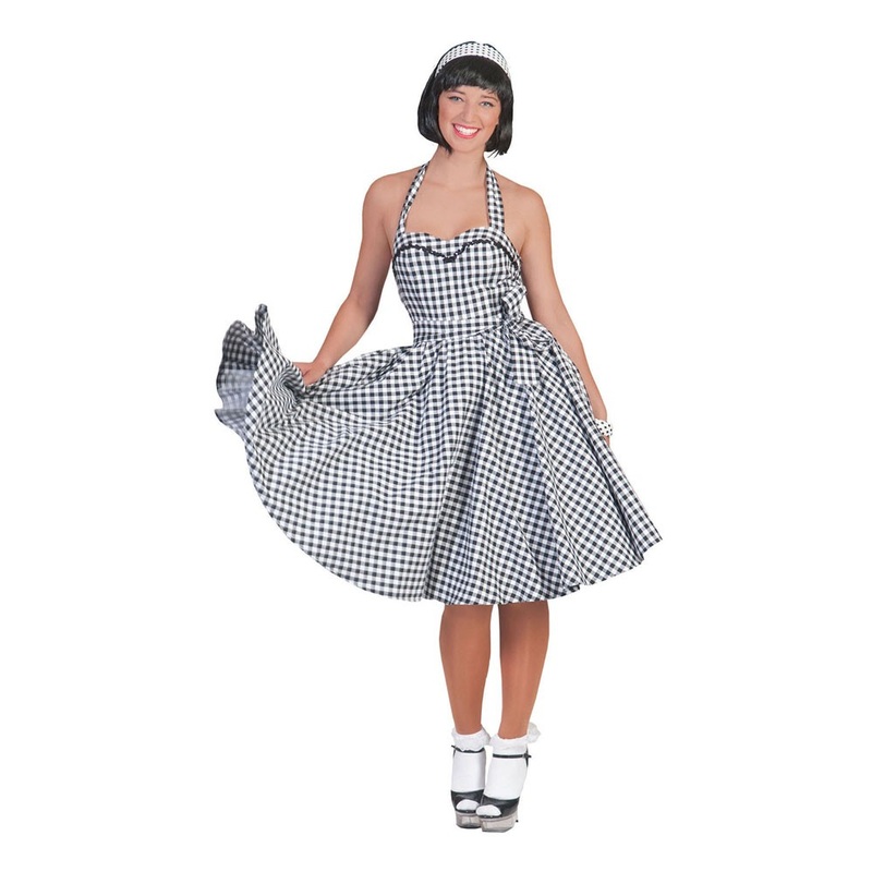 Checkered 50s dress for women 32-34