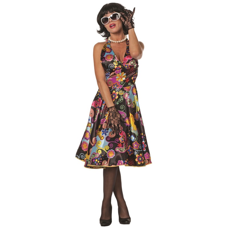 Colorful 50s floral dress Davinia 36