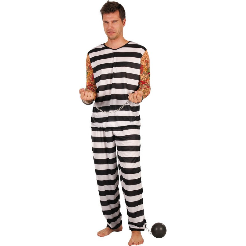 Convict costume for men