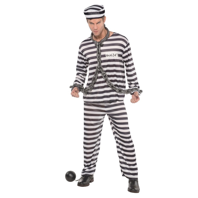 Convict mens costume M-L