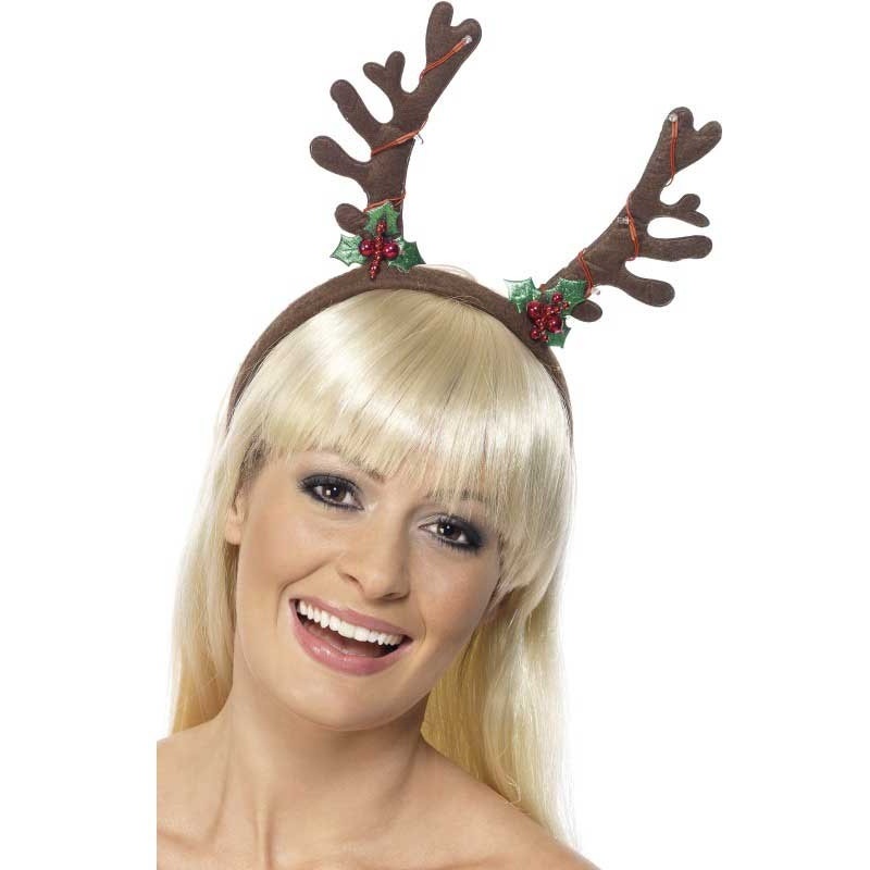 Glow effect reindeer headband