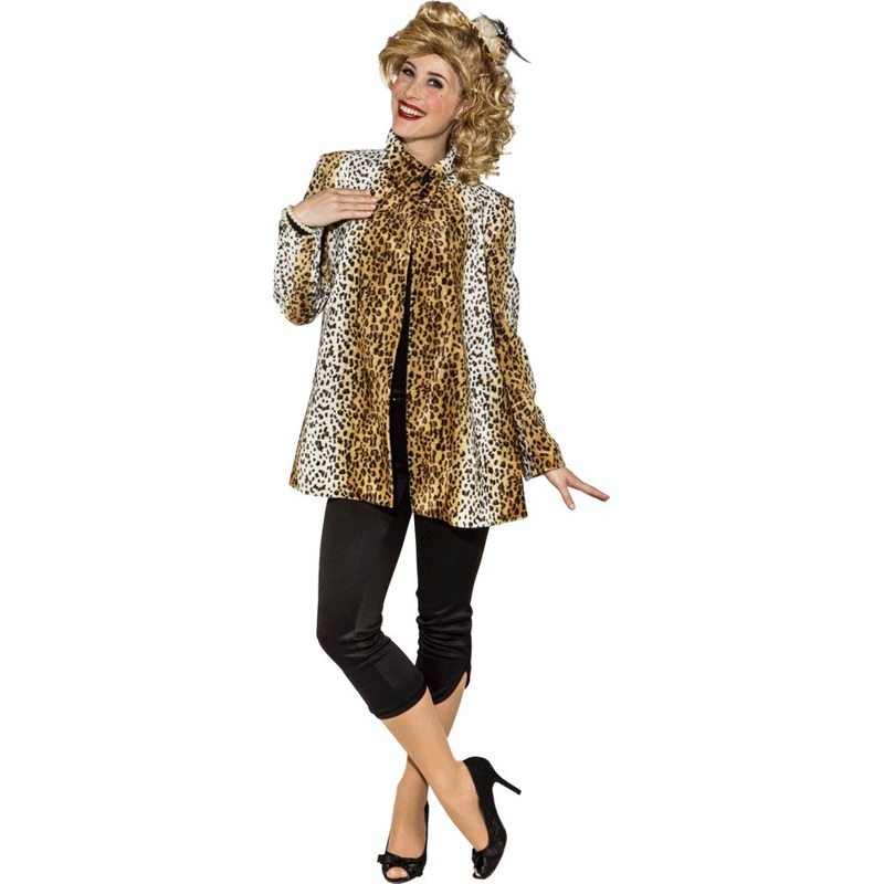 Leyla Leopard short coat for women 34-36