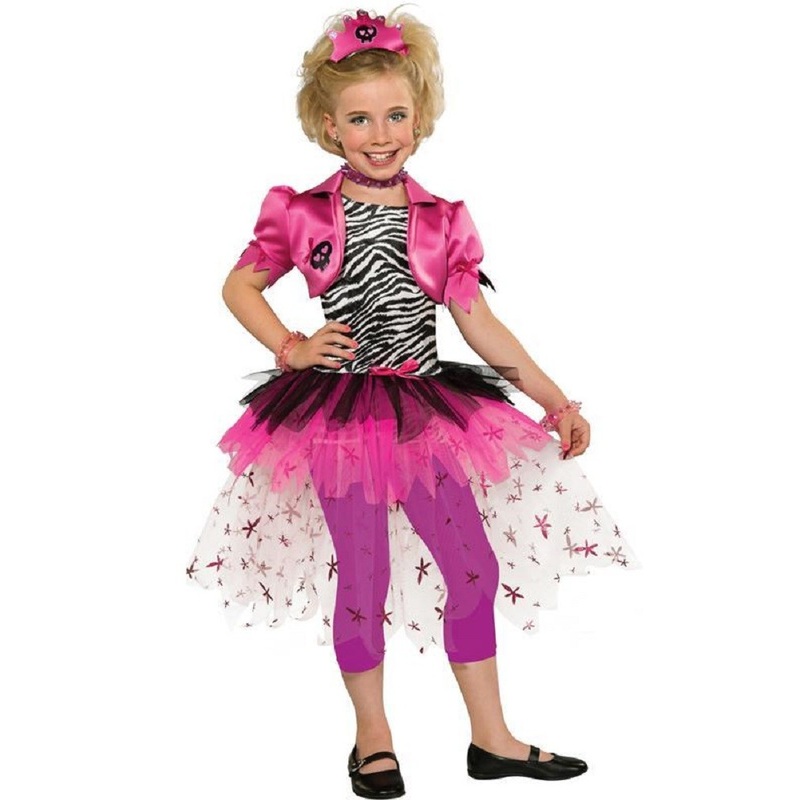 Pink punk princess child costume M