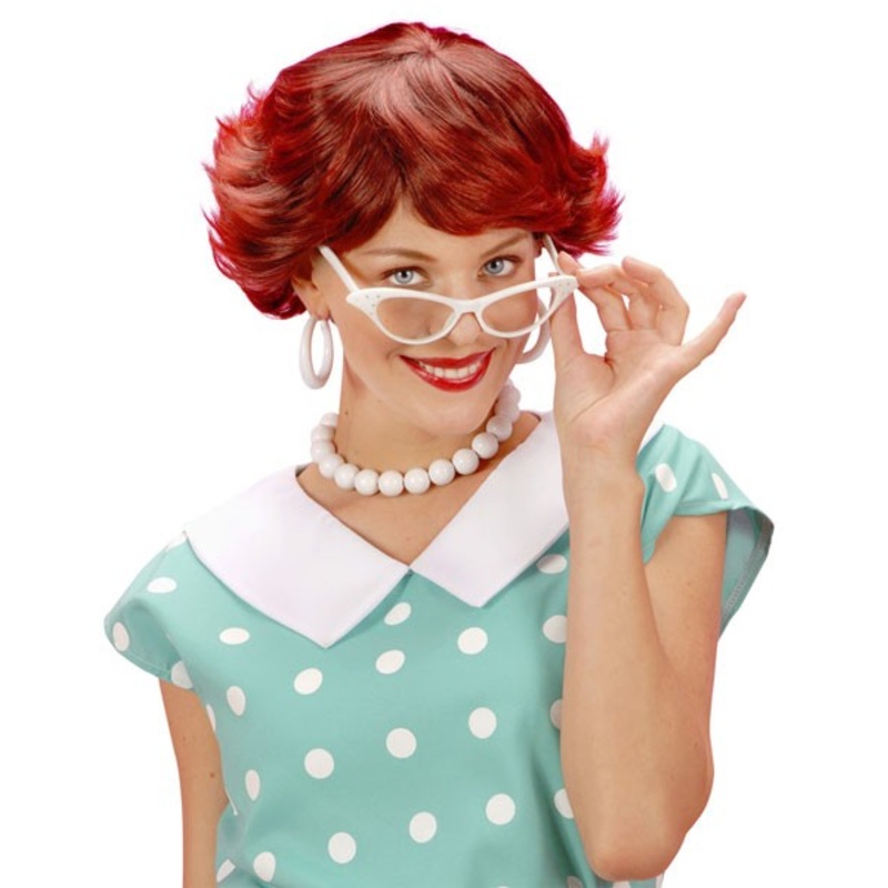 Red 50s women's wig