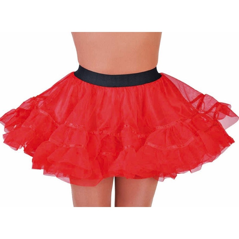 Red petticoat with black cuffs M