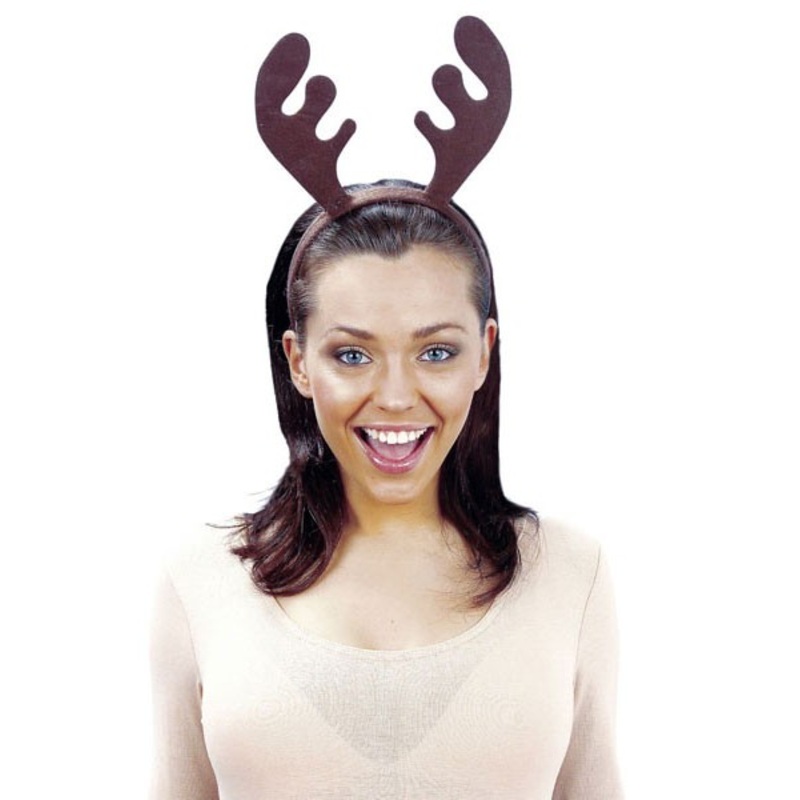 Reindeer Antler Headband Brown