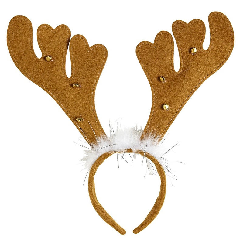 Reindeer Headband with Bells