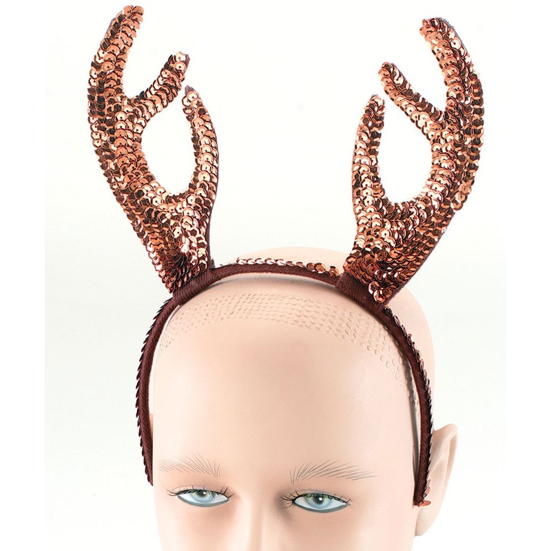 Reindeer horns sequined headband