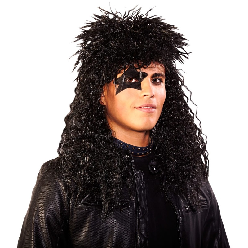 Rocker wig with curls