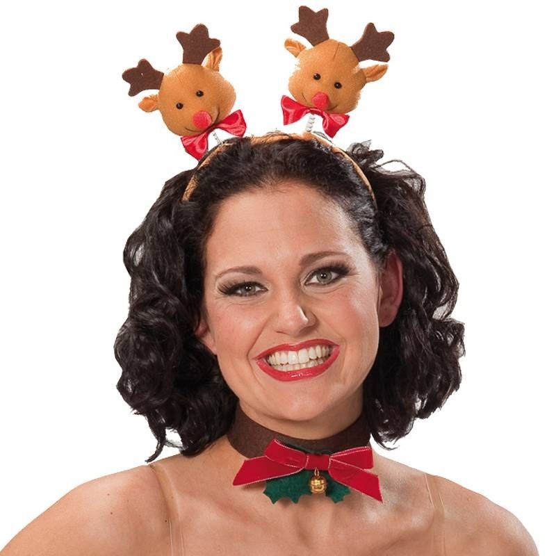 Rocking reindeer on headband