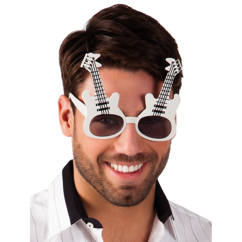 Rockstar guitar glasses black and white