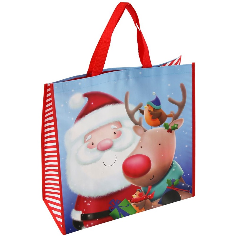 Santa & Rudolph Jumbo Tote Bag 50cm