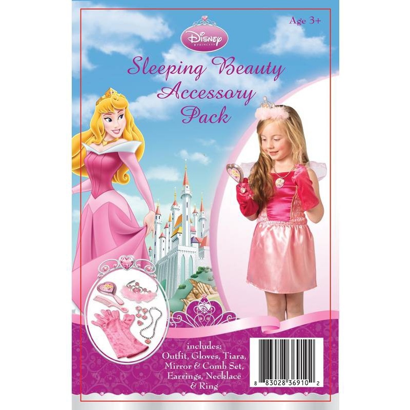 Sleeping Beauty costume with 7 accessories