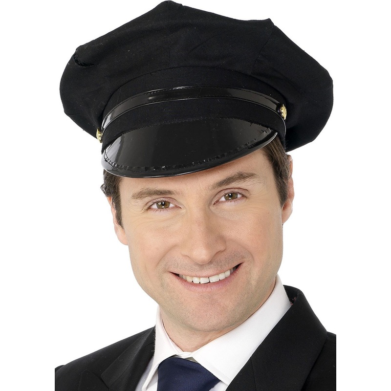Black chauffeur hat
