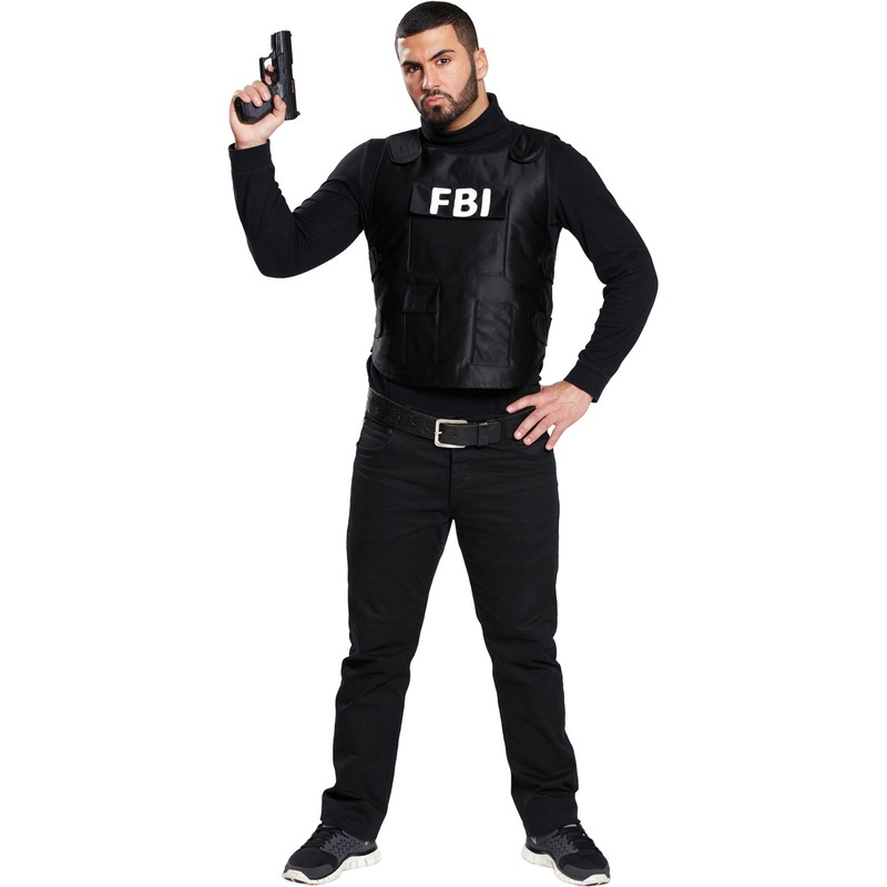 Black FBI protective vest unisex 48