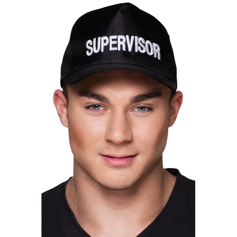 Black supervisor cap