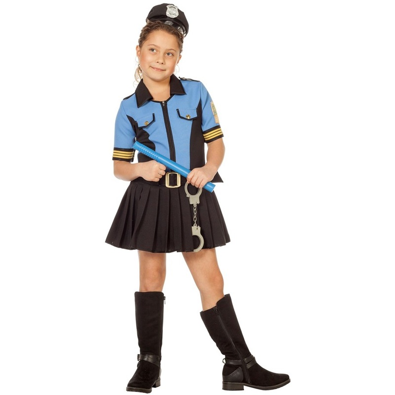 Cheeky policewoman Elise child costume 116