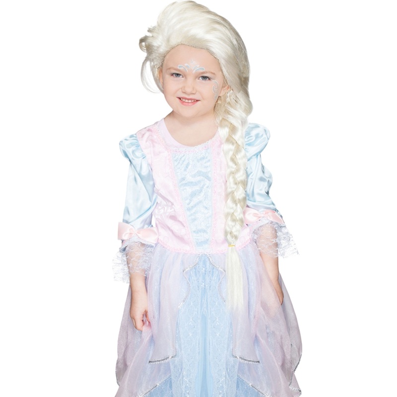 Imposing ice princess wig for children