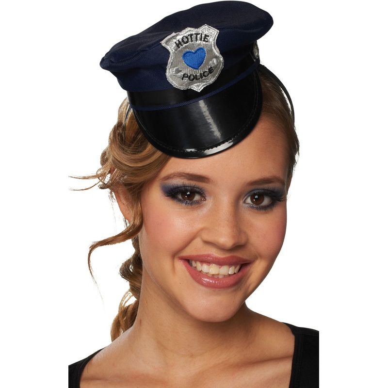Mini hottie police hat on headband