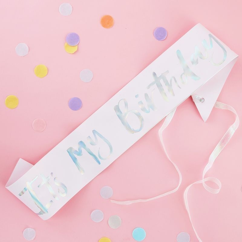Pastel Rainbow Birthday Sash