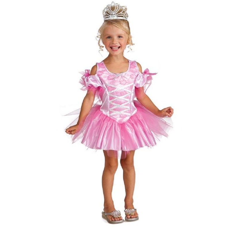 Pink ballerina princess costume for girls