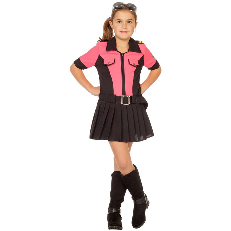 Pink policewoman children's costume 116