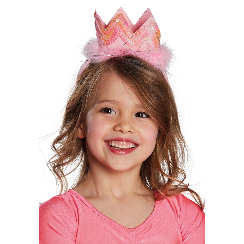 Pink sequin diadem Tina