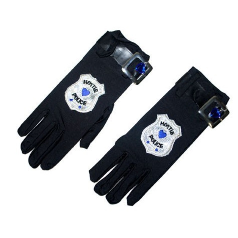 Police gloves for women with emblem