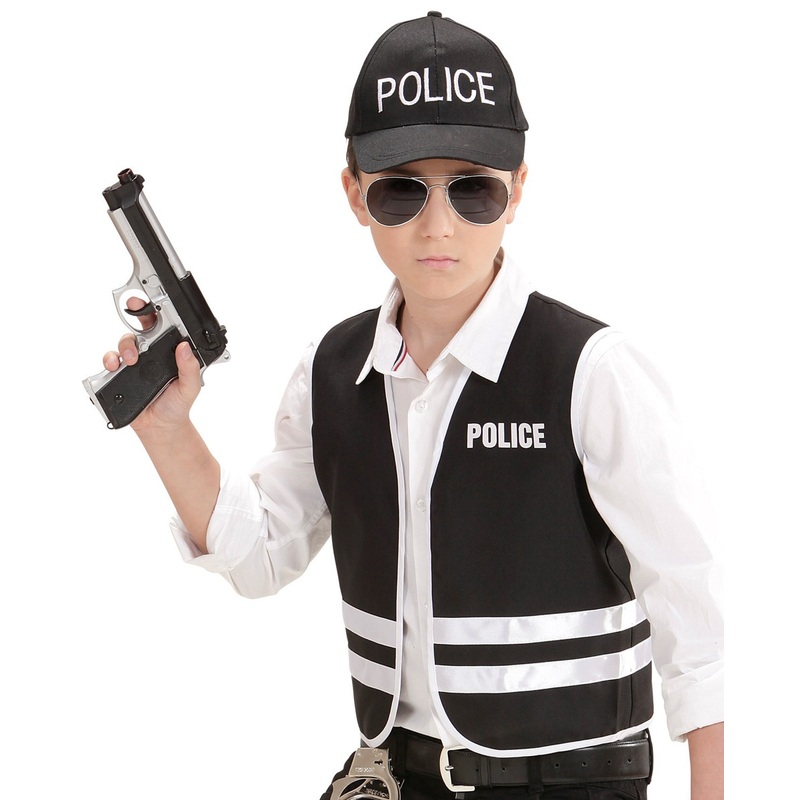 Police officer vest and hat kids set