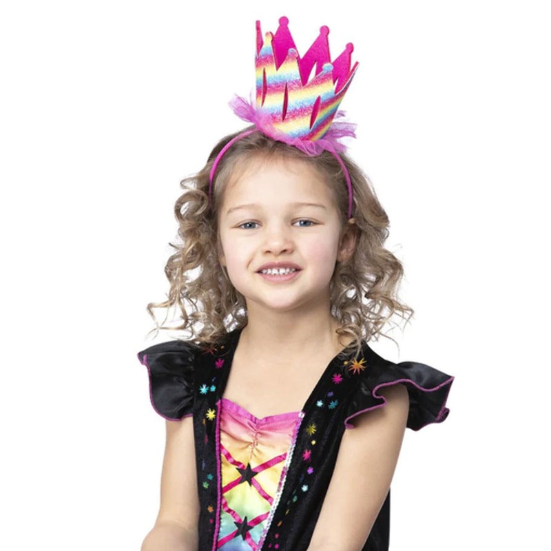 Rainbow glitter crown made of felt