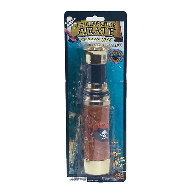 Adventure pirate telescope in a metallic look