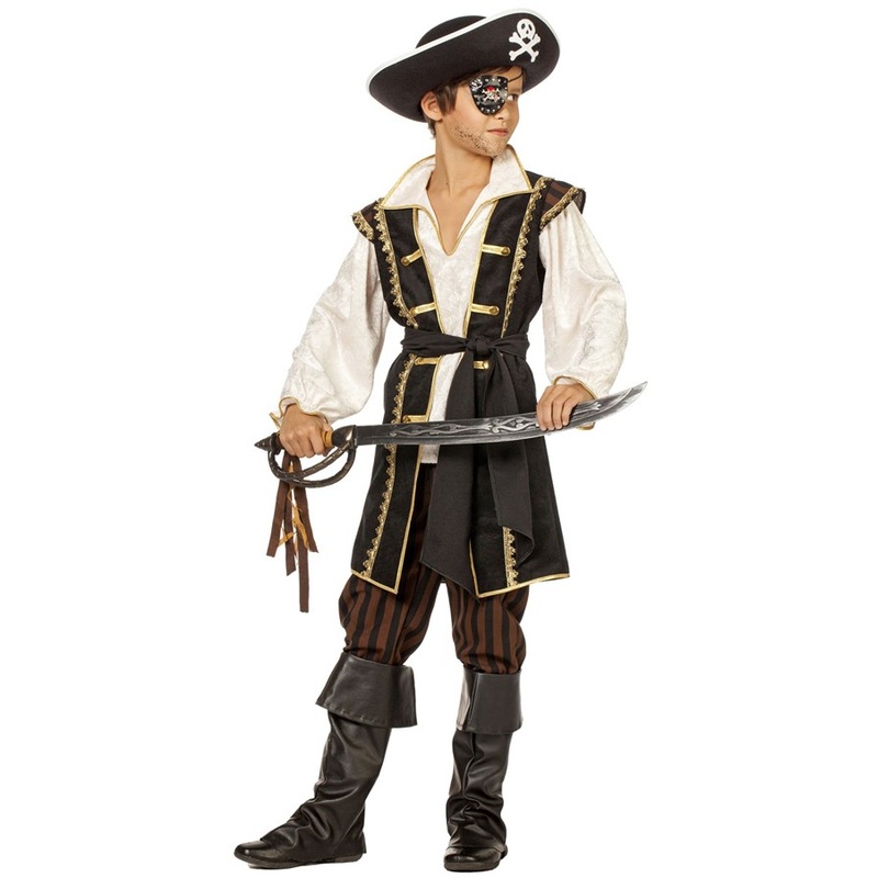 Black-brown pirate costume for children 116